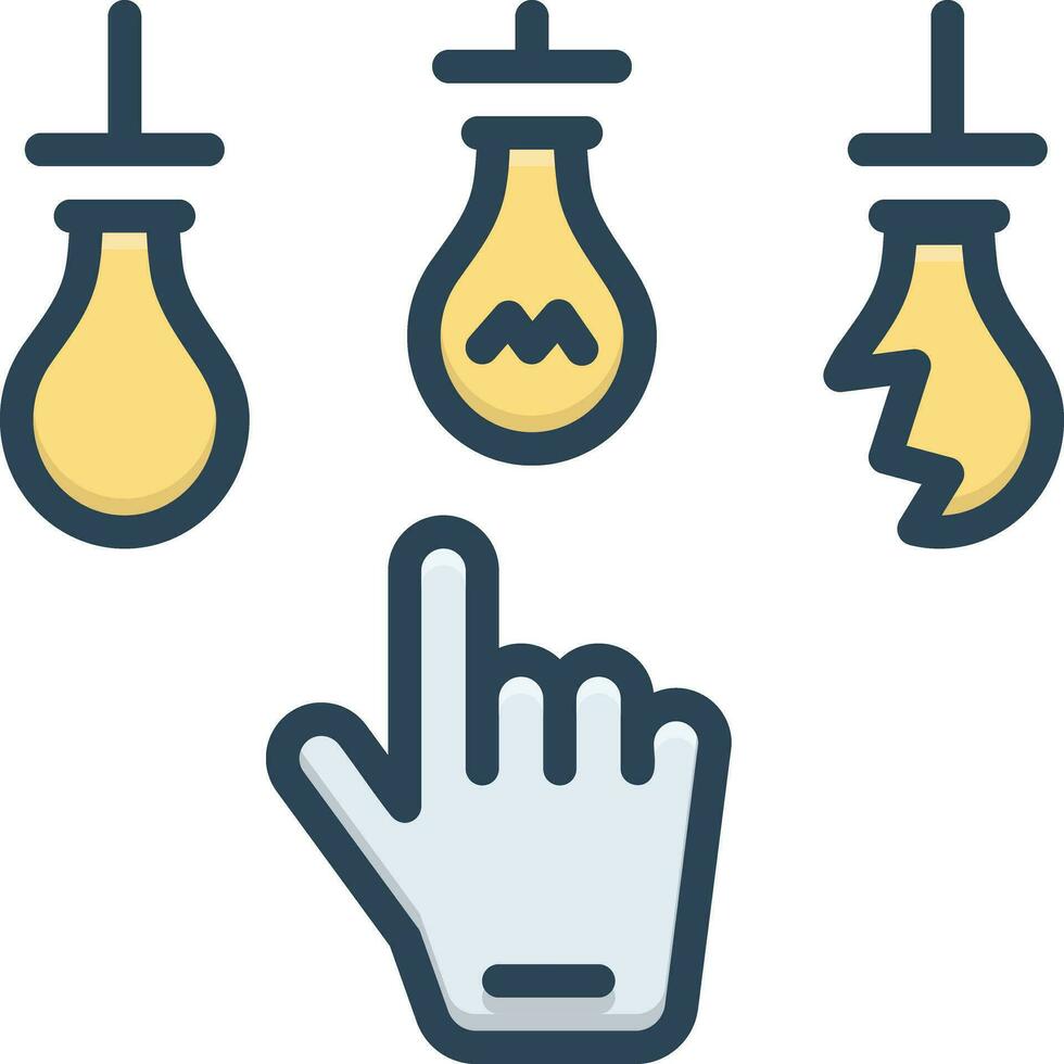 color icon for choose vector