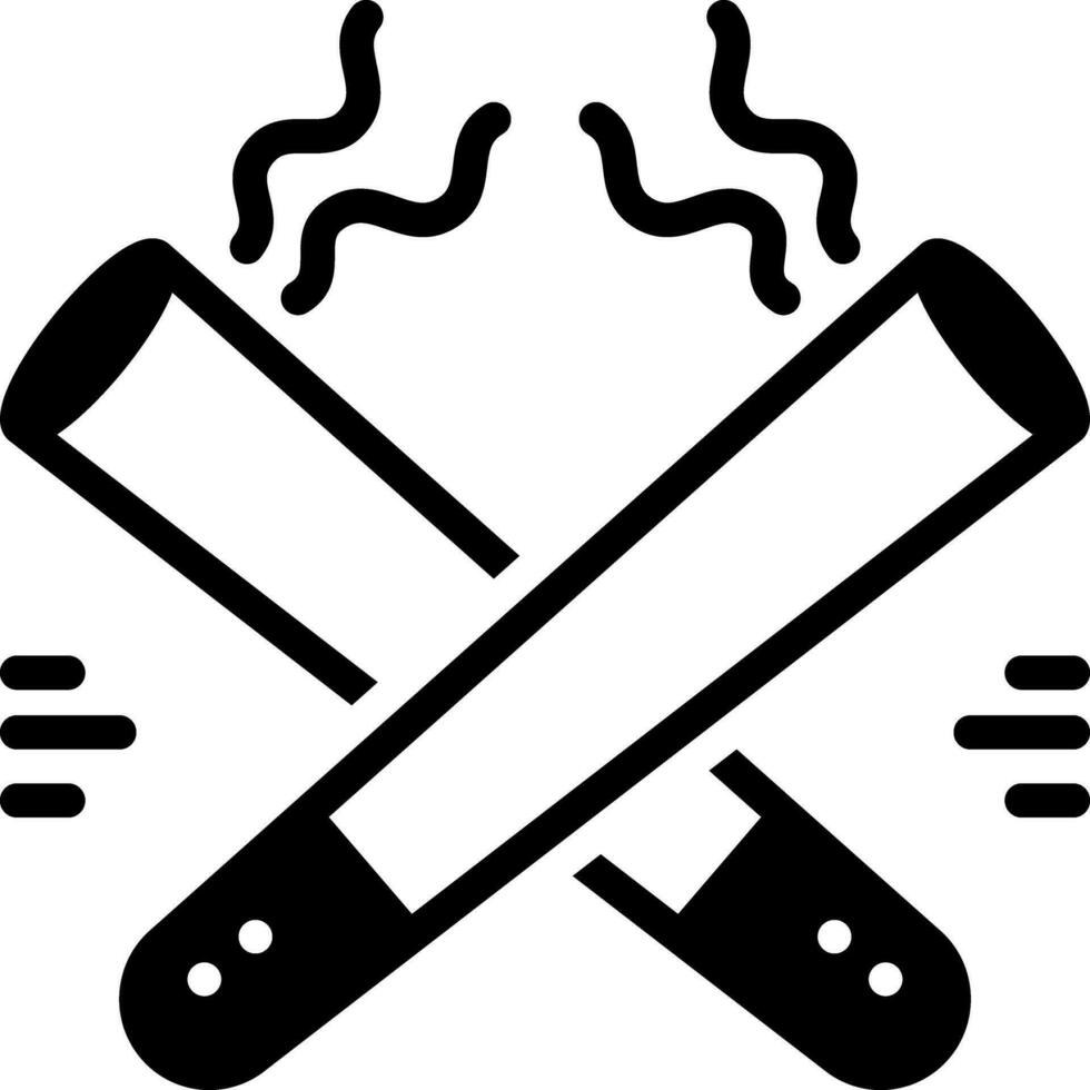 solid icon for cigars vector