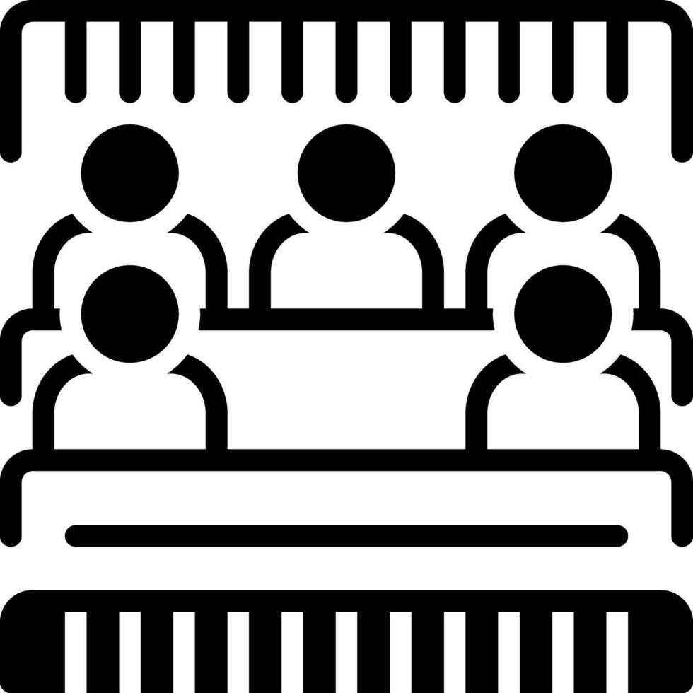 solid icon for bleacher vector