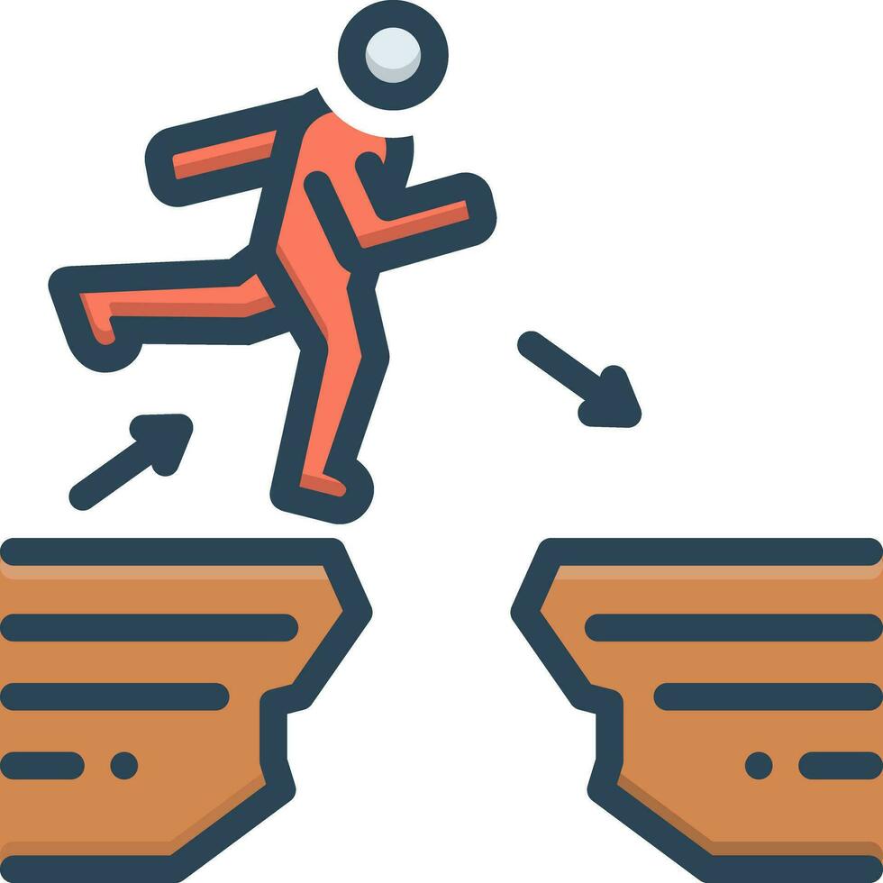 color icon for difficulties vector
