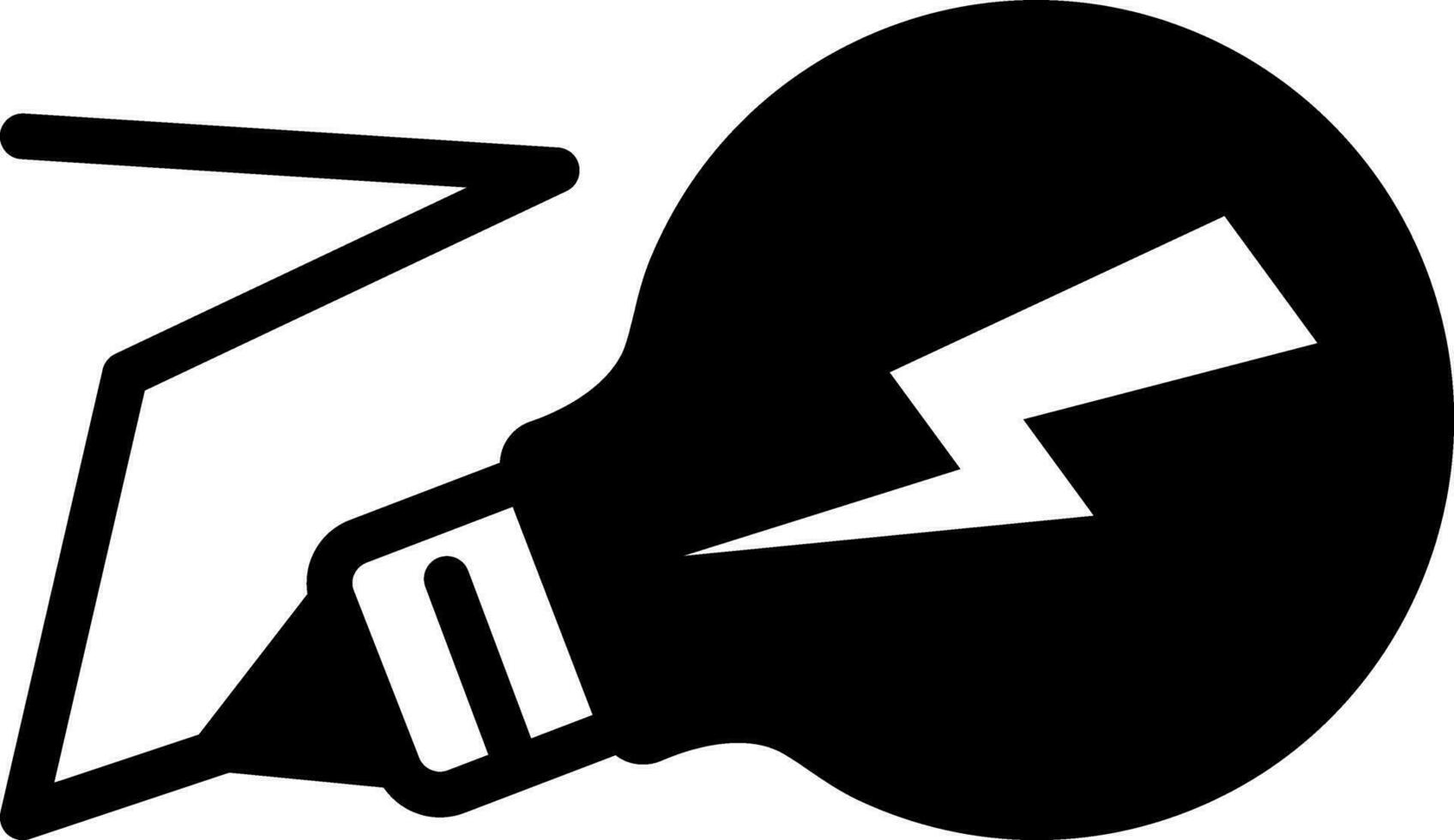 solid icon for electricity vector