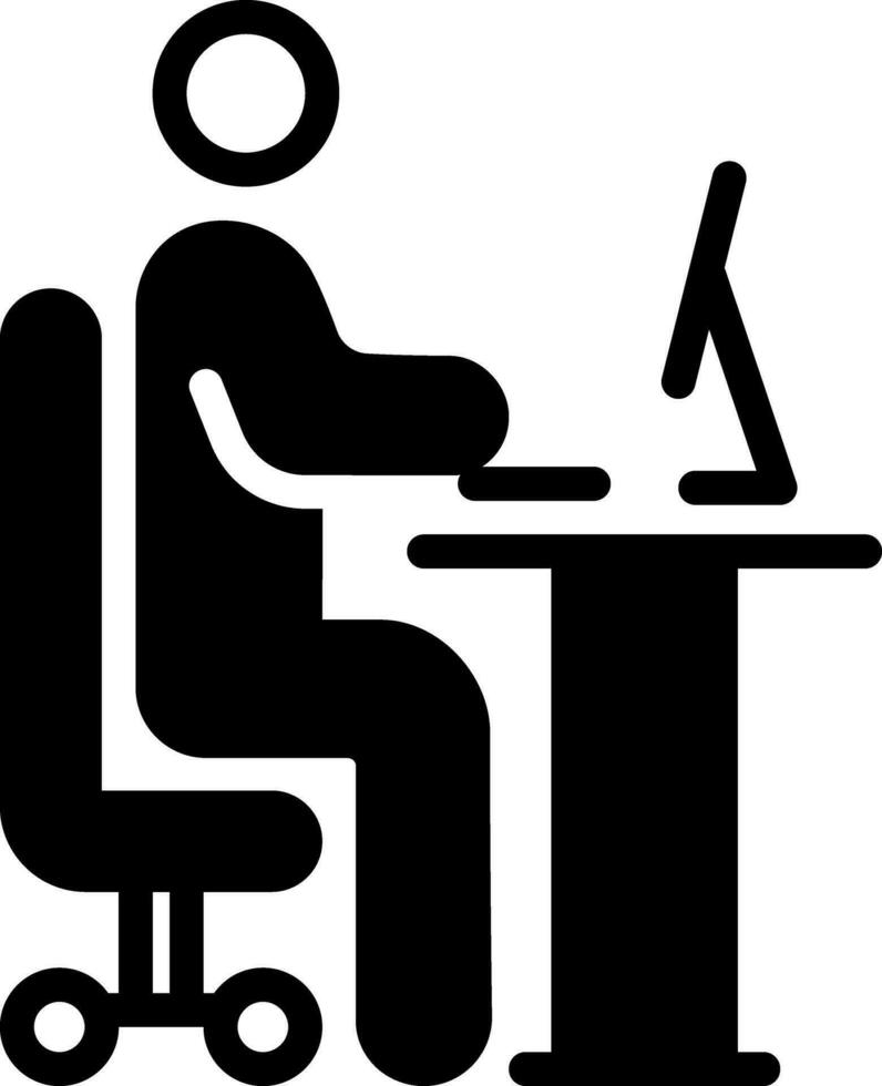 solid icon for work vector