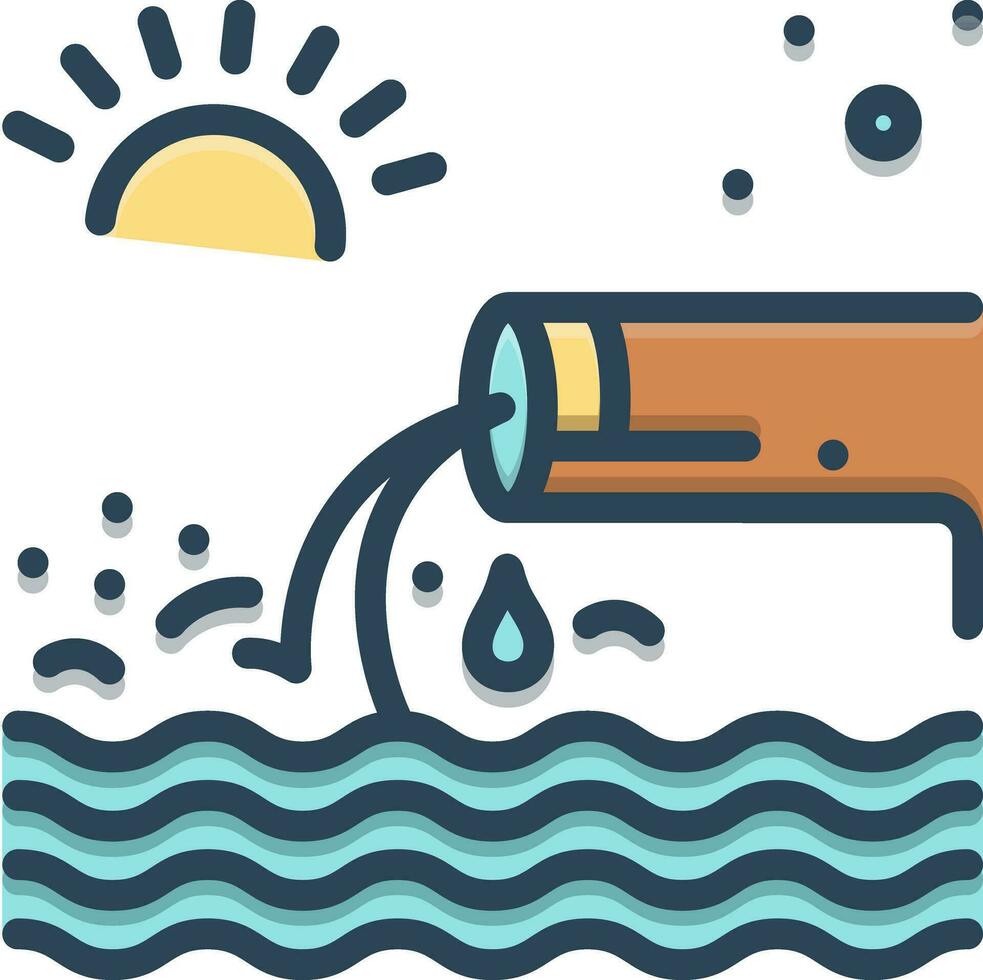 color icon for effluent vector