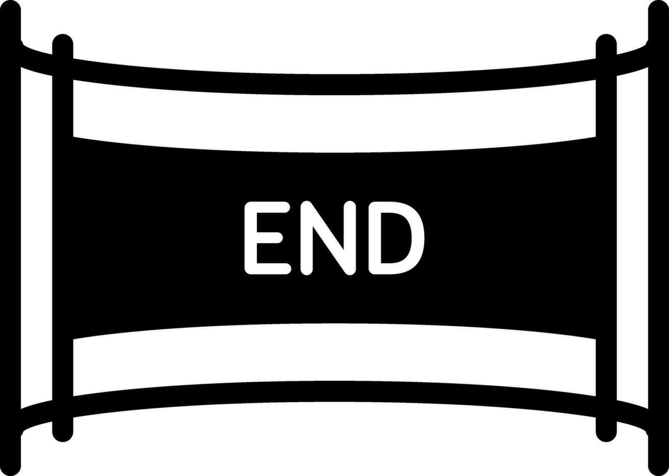solid icon for end vector