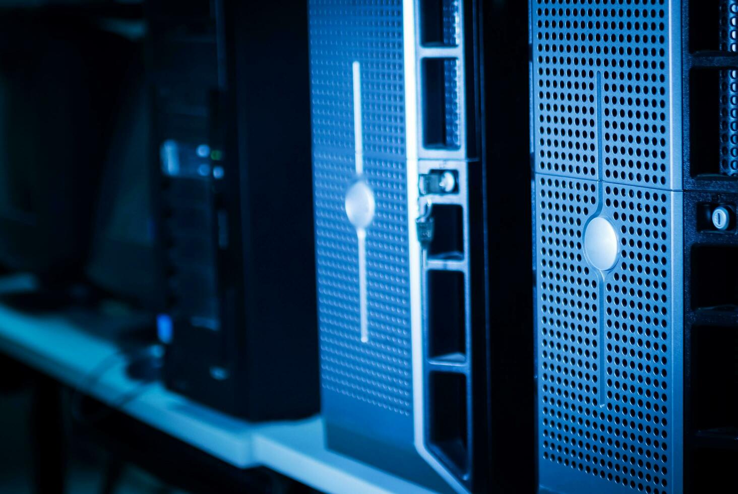 Computer Network servers in data room photo