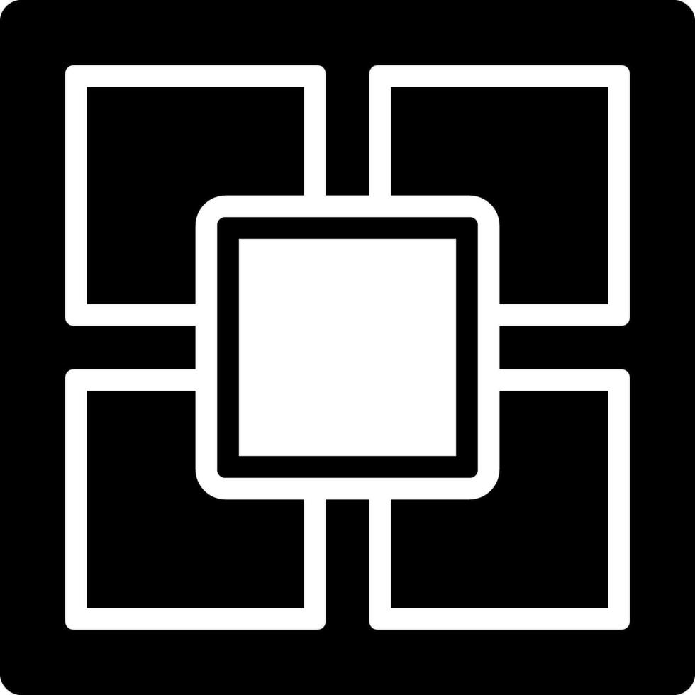 solid icon for fractal vector