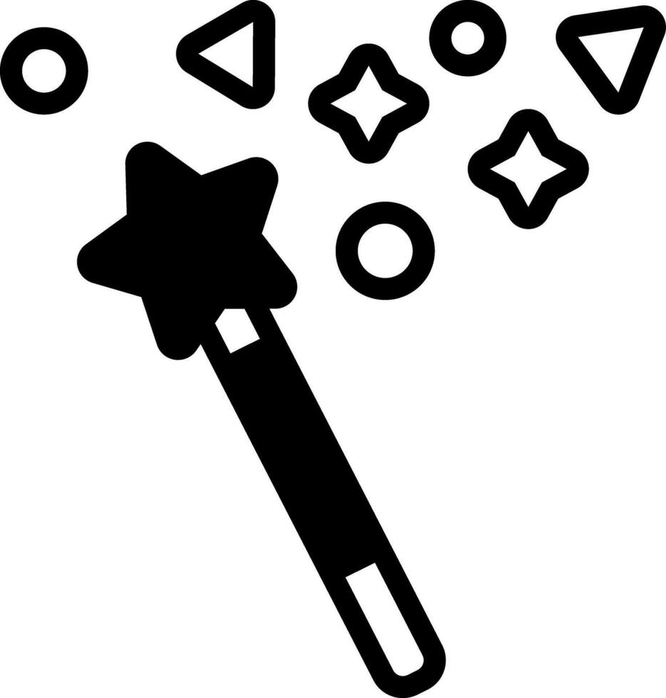 solid icon for magic vector