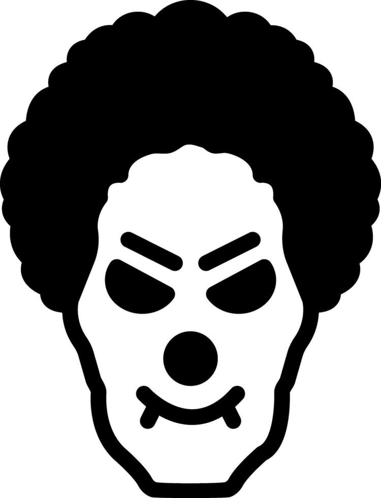 solid icon for monster clown vector