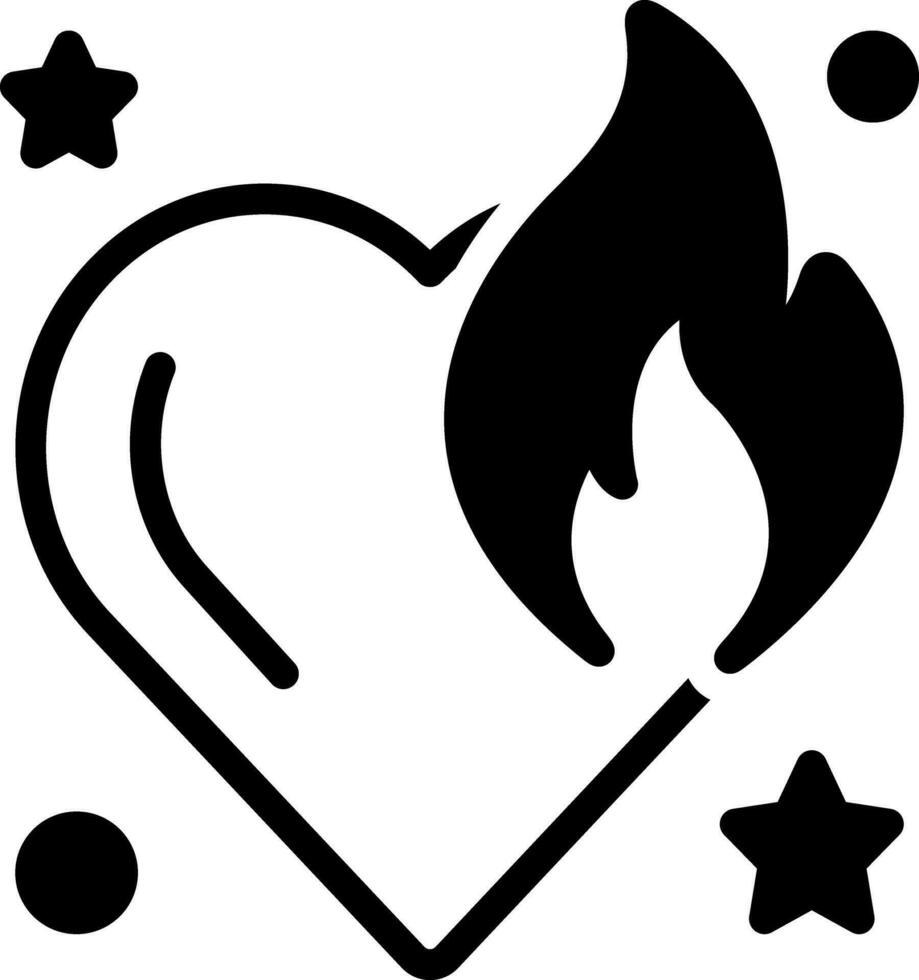 solid icon for burnt vector