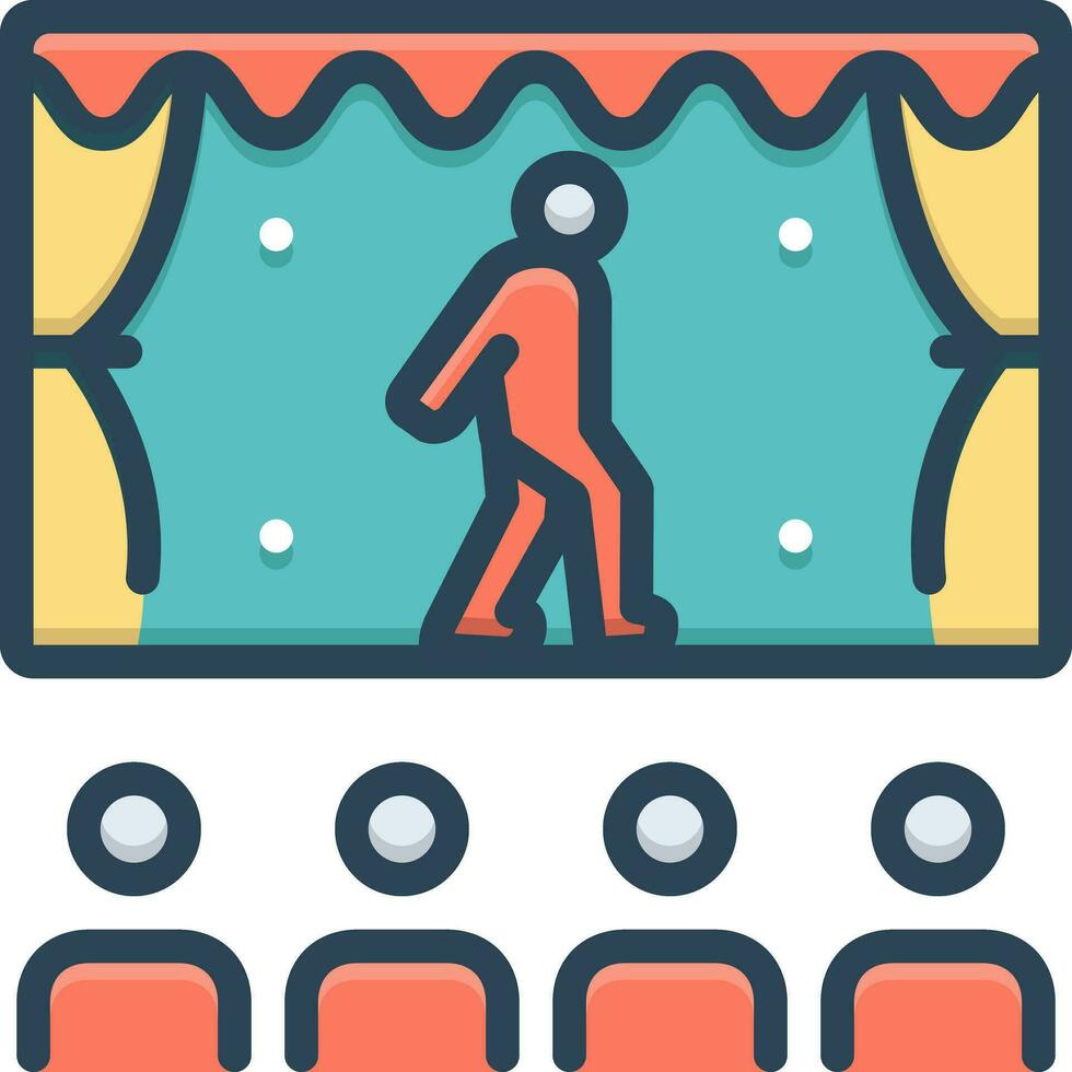 color icon for enact vector