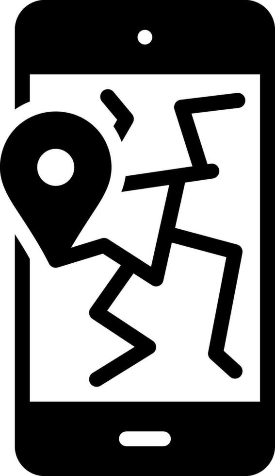 solid icon for gps vector