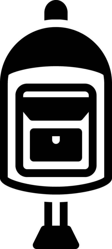solid icon for mailbox vector