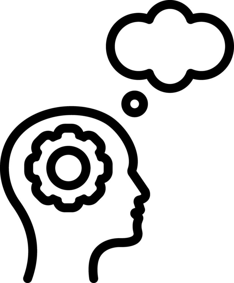 line icon for thoughts vector