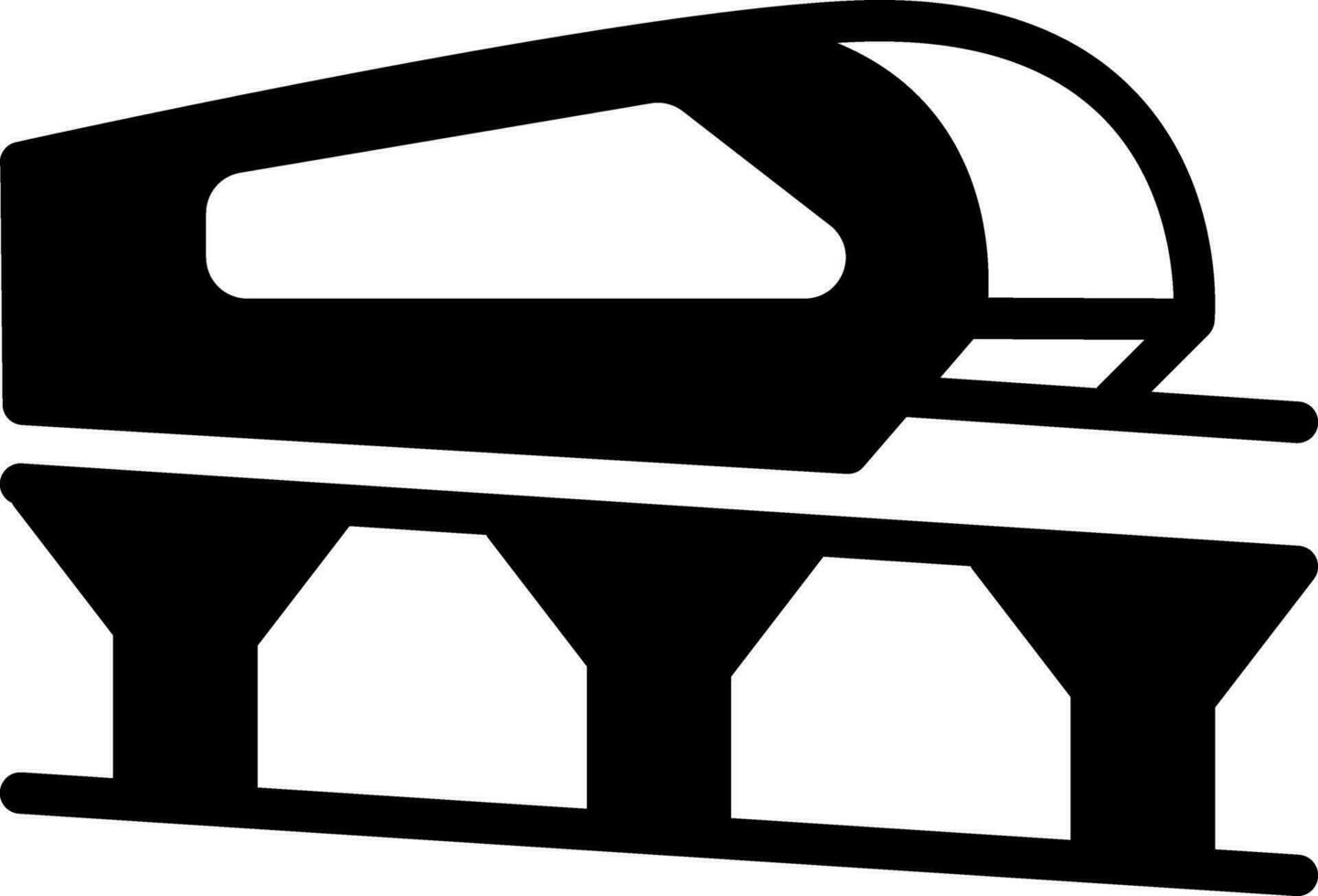 solid icon for monorail vector