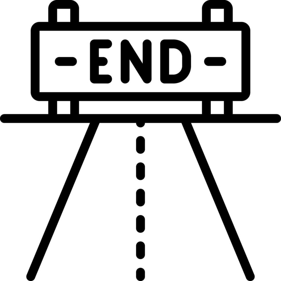 line icon for ending vector