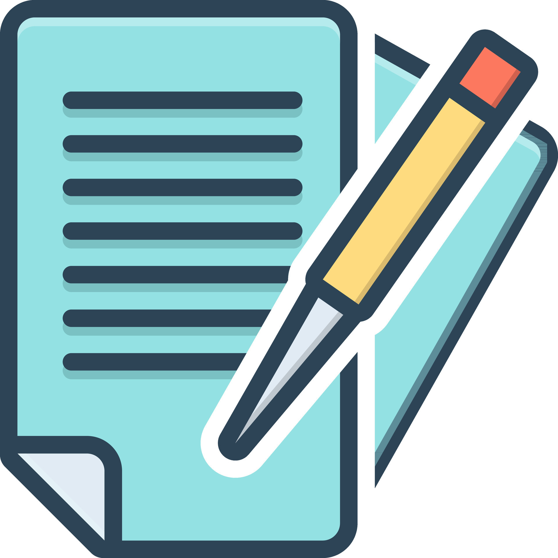 color icon for paperwork 24874805 Vector Art at Vecteezy