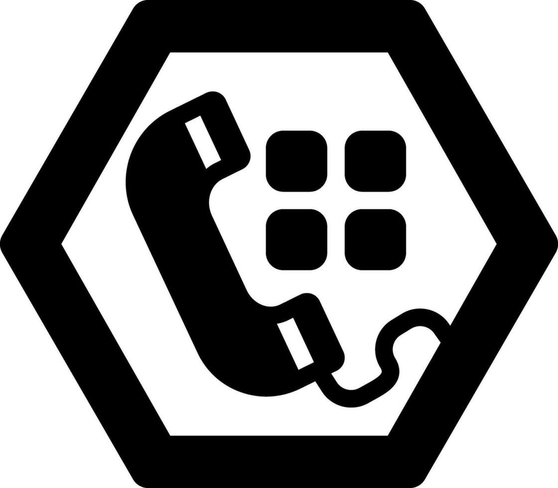 solid icon for tel vector