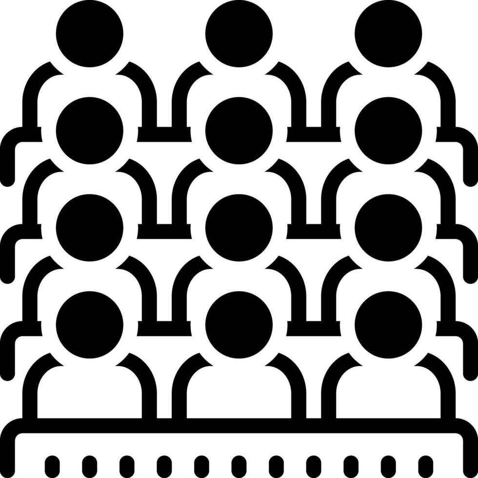 solid icon for audience vector