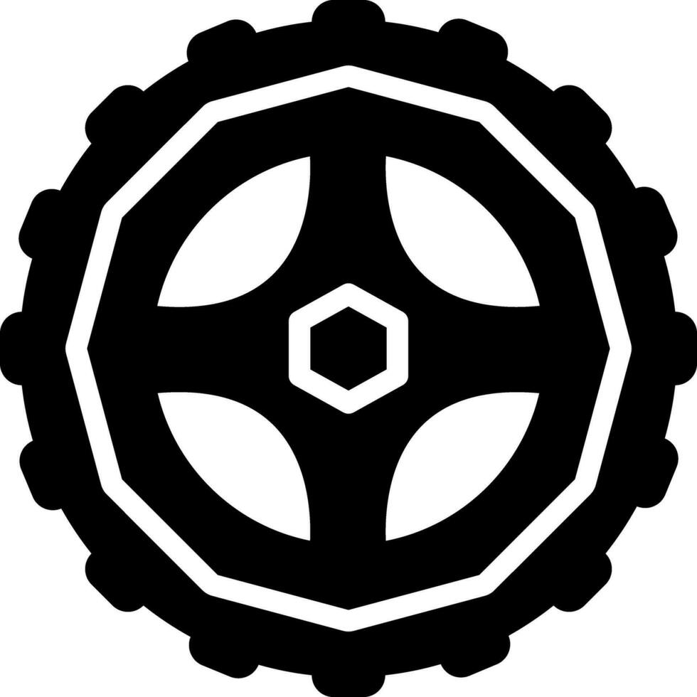 solid icon for wheel vector