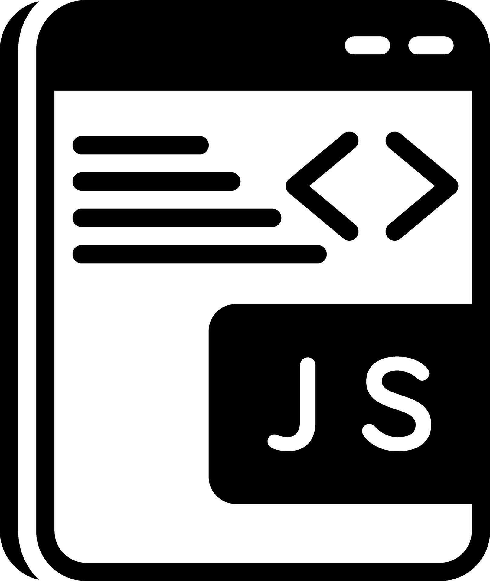 solid icon for javascript 24875096 Vector Art at Vecteezy