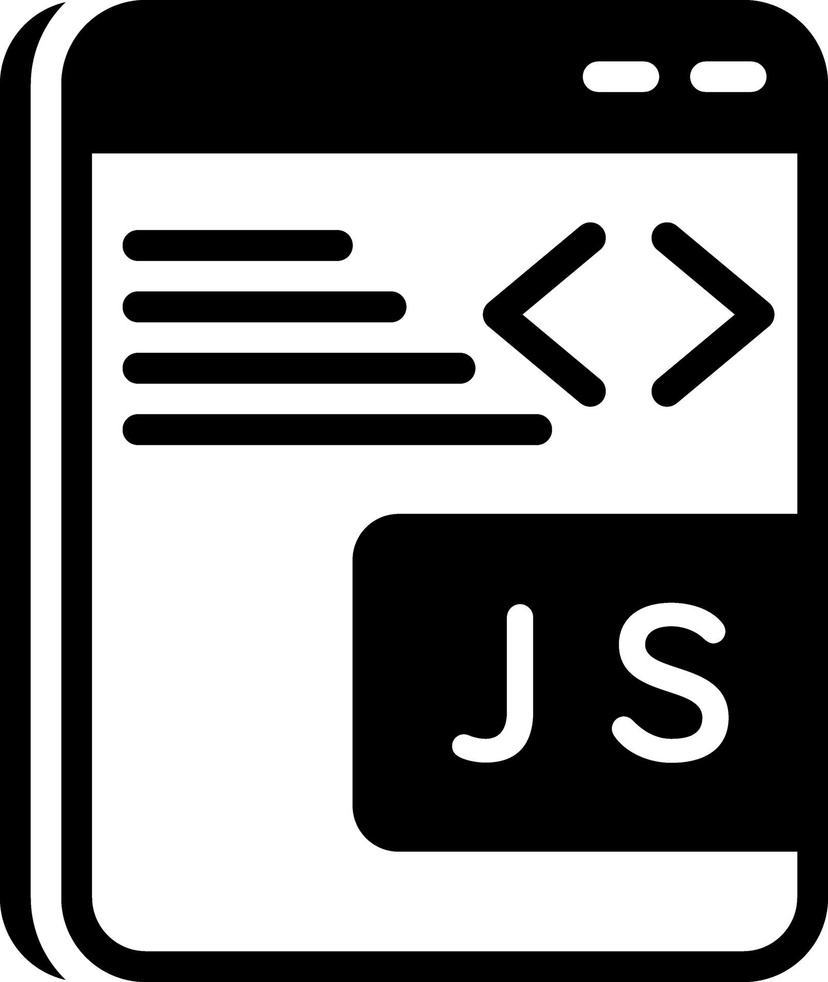 sólido icono para javascript 24875096 Vector en Vecteezy