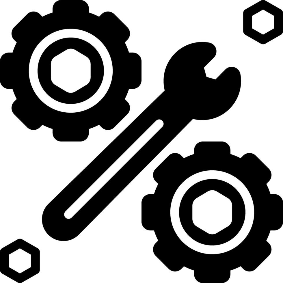 solid icon for maintenance vector