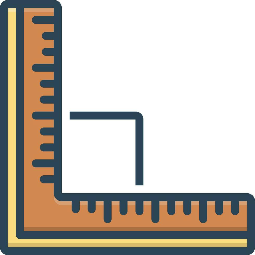 color icon for ruler vector