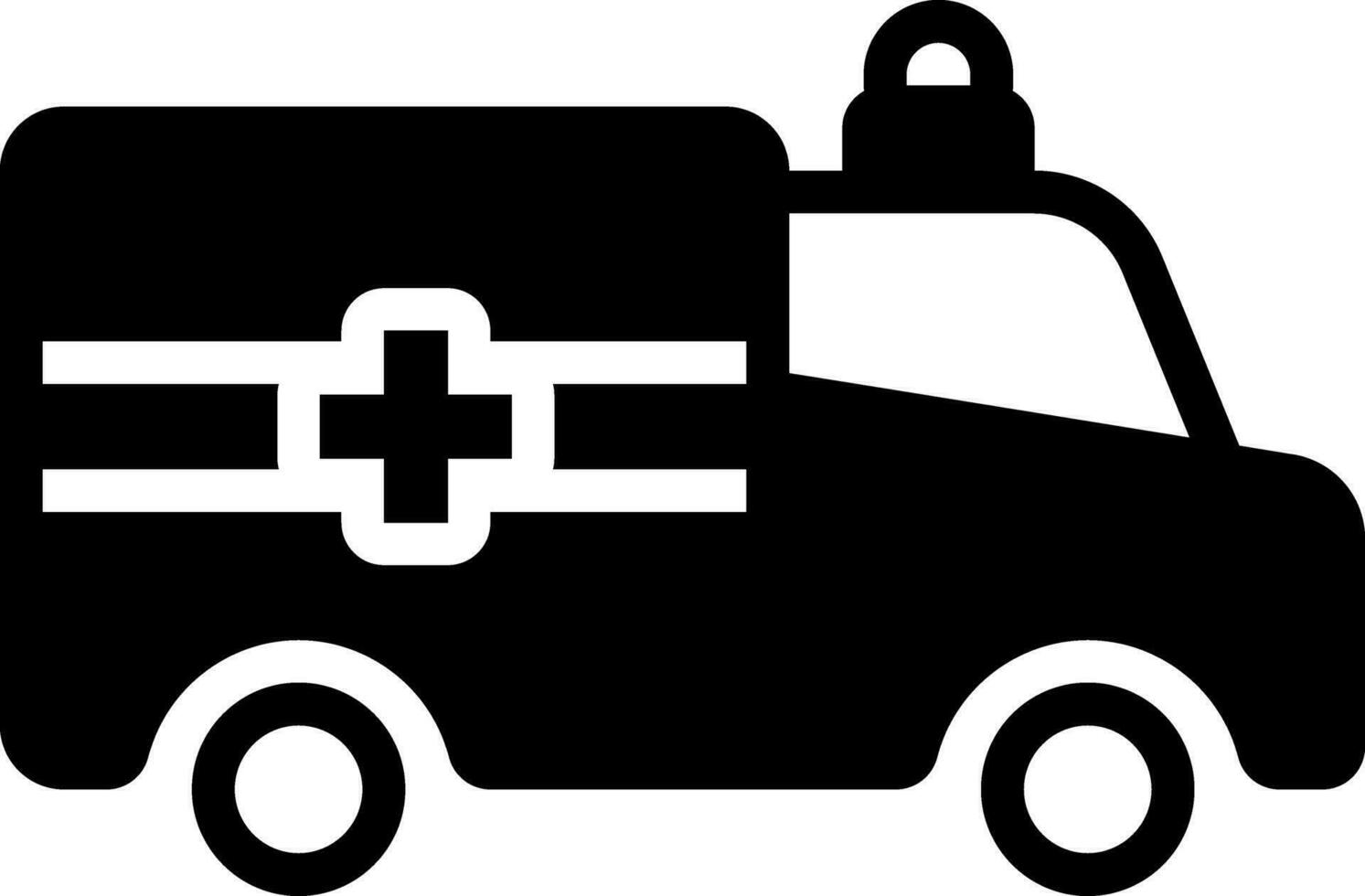 solid icon for ambulance vector