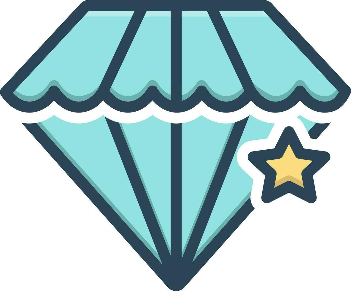 color icon for pawnshop vector
