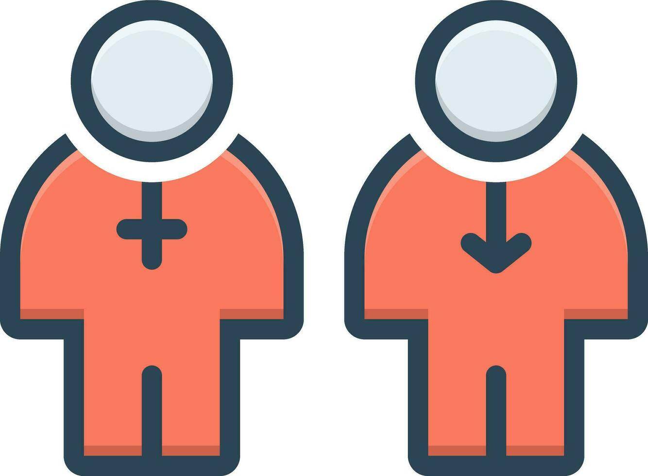 color icon for gender vector