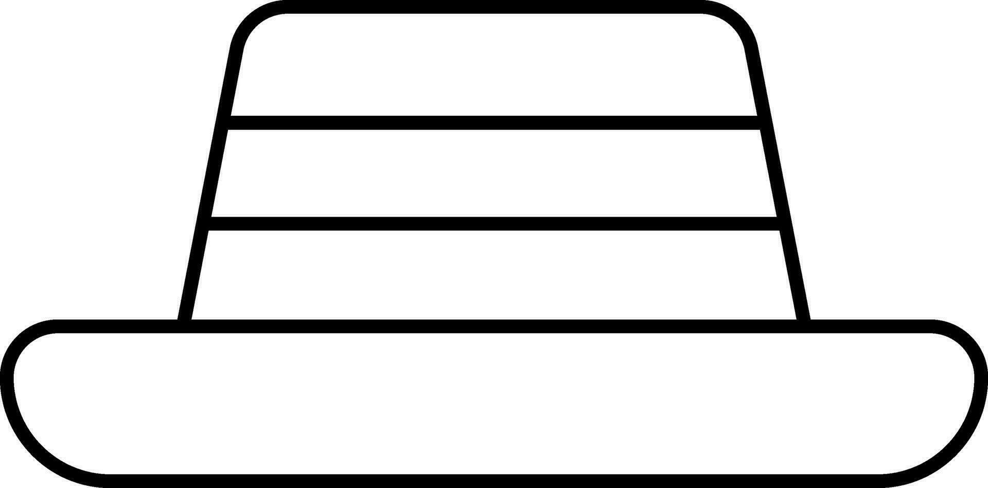 Fedora Hat Icon In Flat Style. vector
