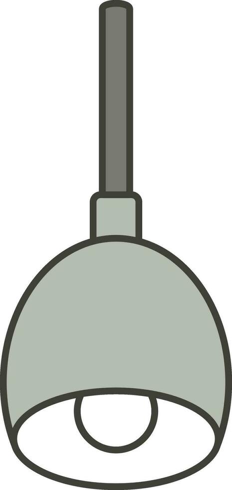 Hanging Lamp Icon In Gray And White Color. vector