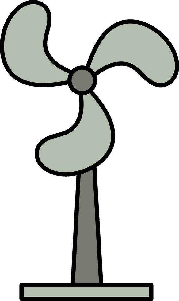 Stand Fan Icon In Gray Color. vector