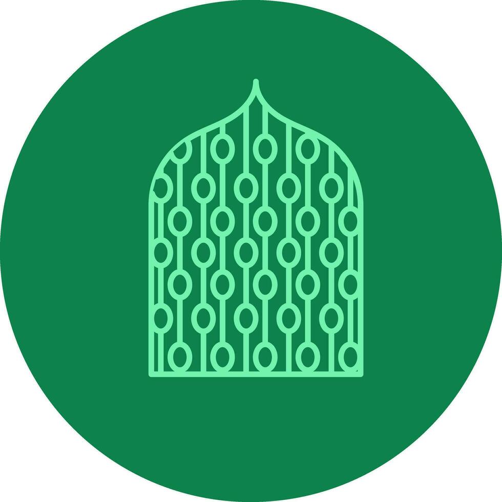 Arabic Window Icon On Green Background. vector