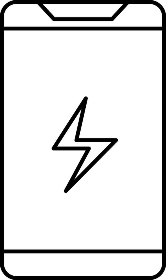 Smartphone Icon In Black Line Art. vector