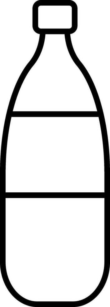 Linear Style Bottle Icon. vector