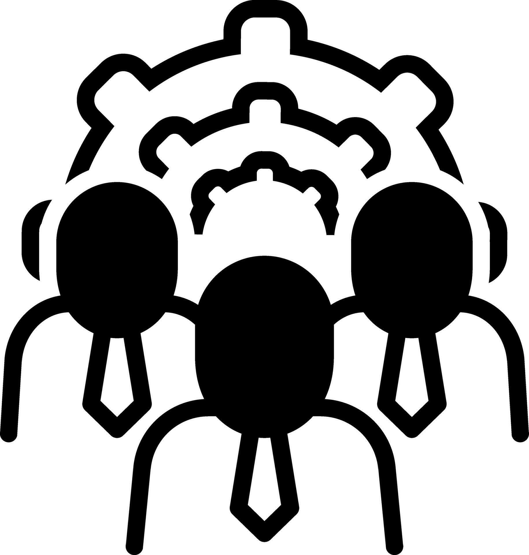 solid icon for teamwork 24877358 Vector Art at Vecteezy