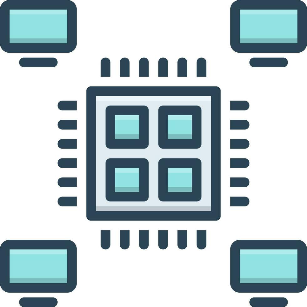 color icon for multiprocessing vector