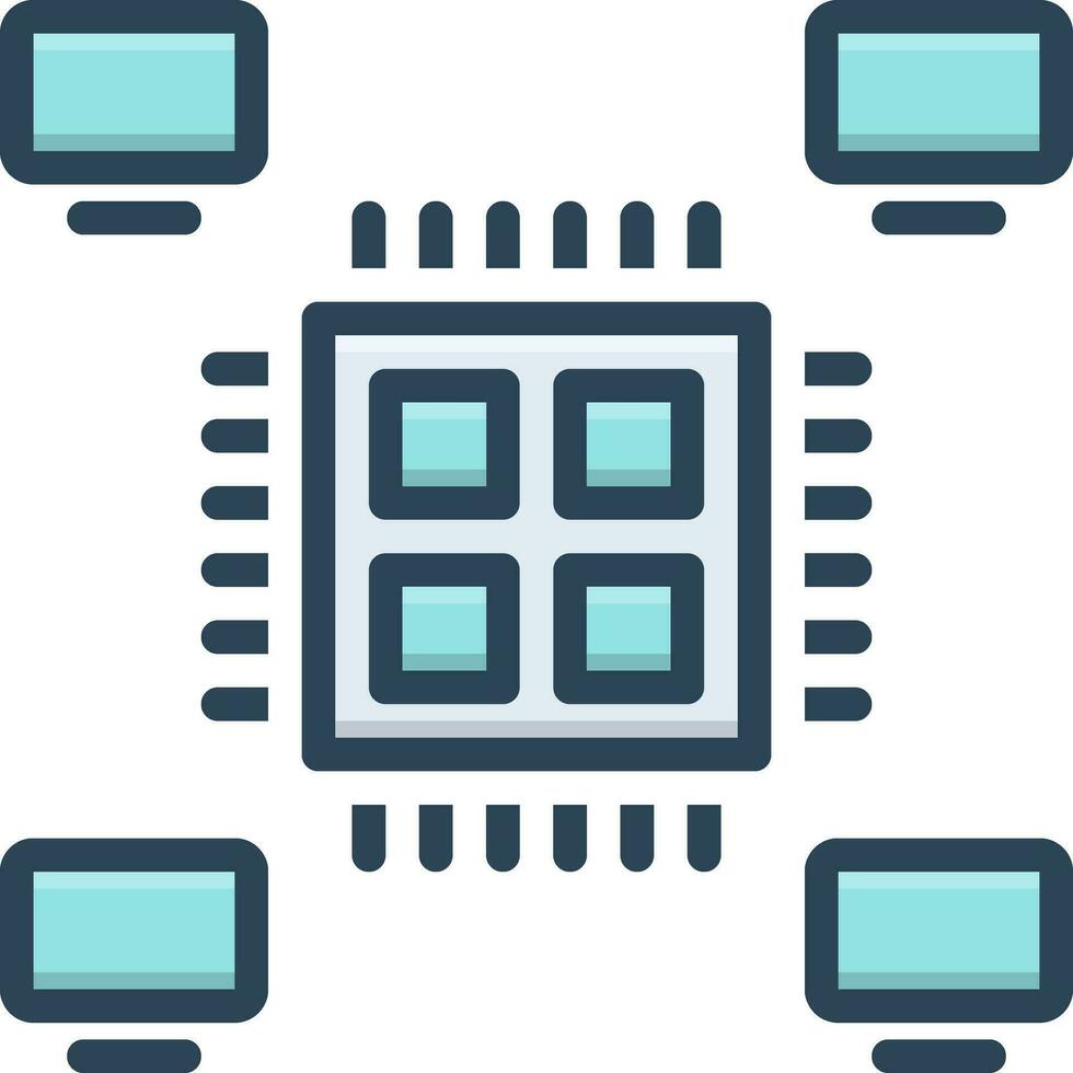 color icon for multiprocessing vector