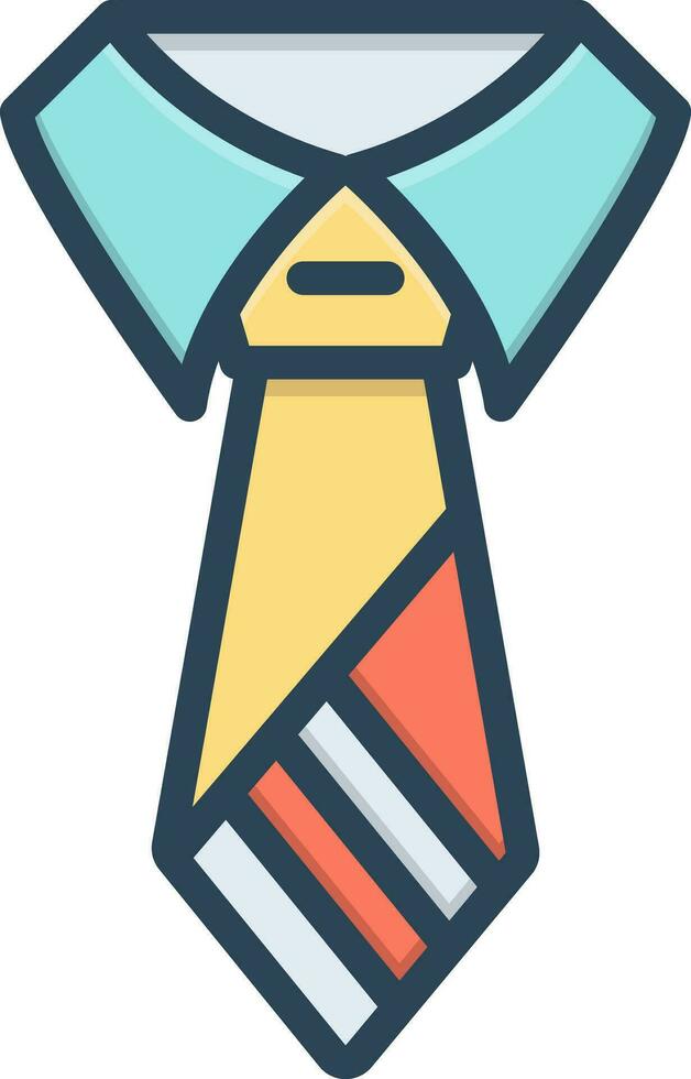 color icon for tie vector