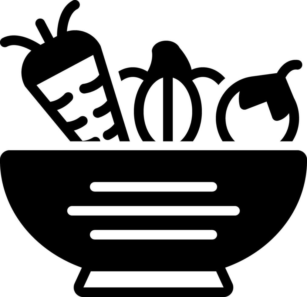 solid icon for vegetable vector