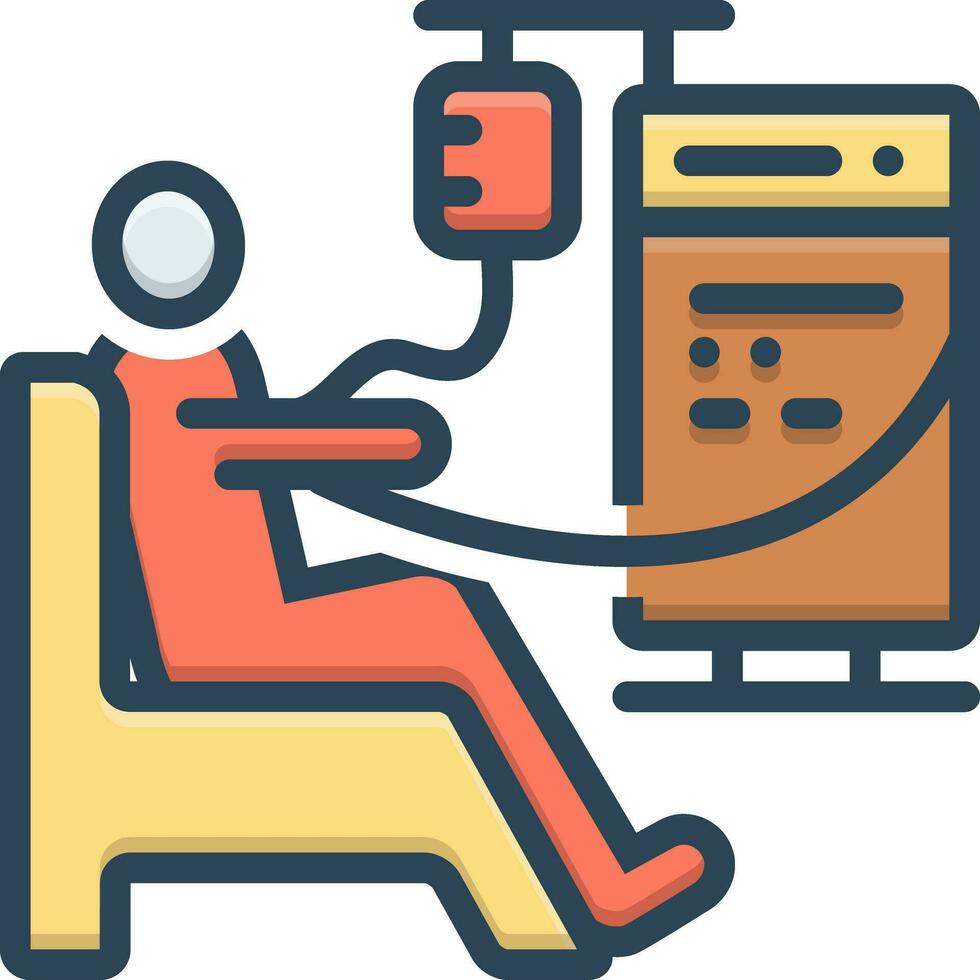color icon for dialysis vector