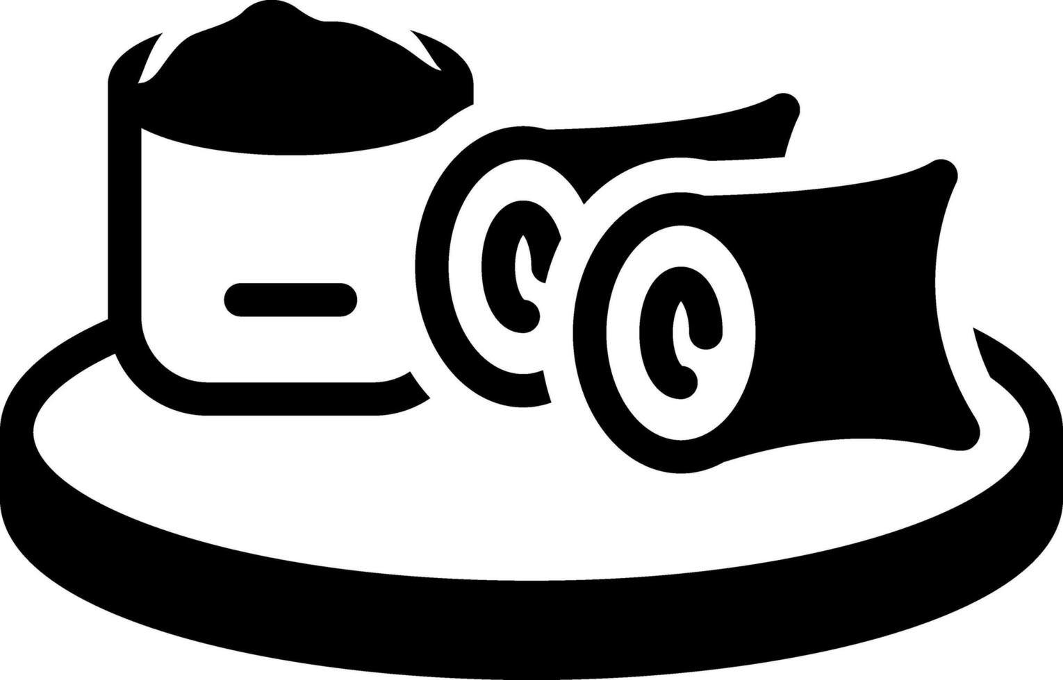 solid icon for breakfast vector