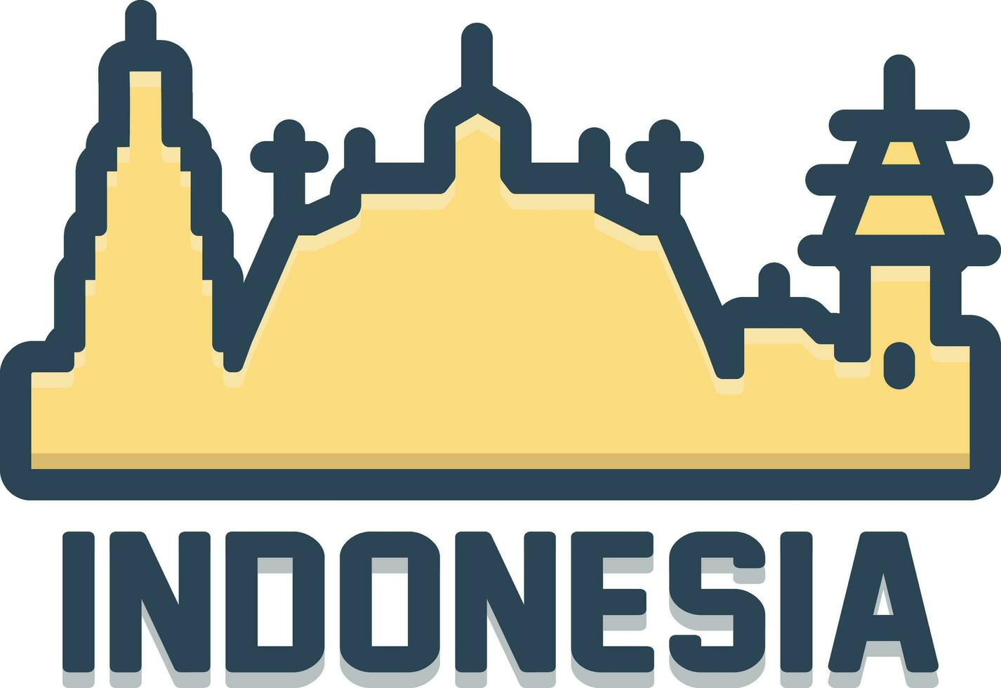 color icono para Indonesia vector