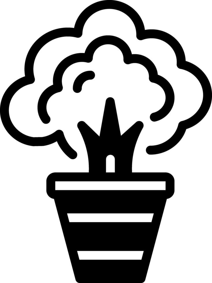 solid icon for plant vector