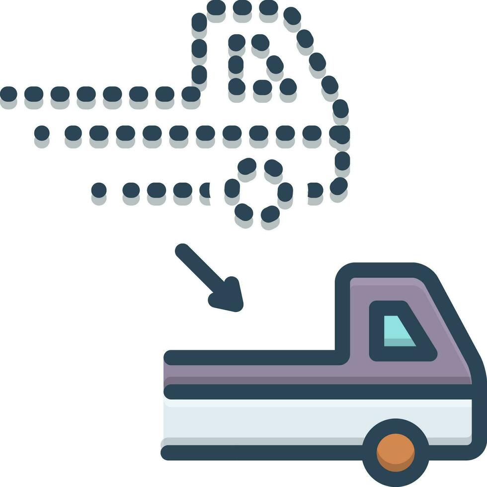 color icon for displace vector