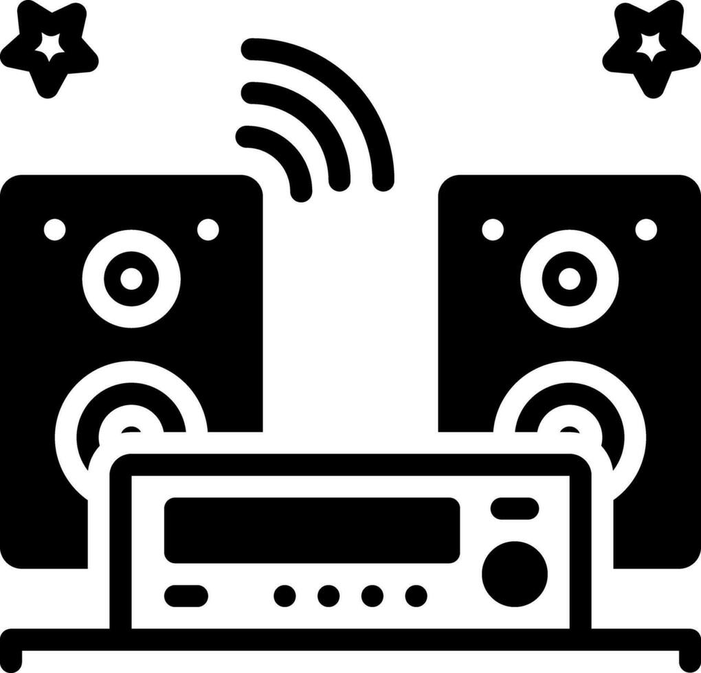 solid icon for audios vector