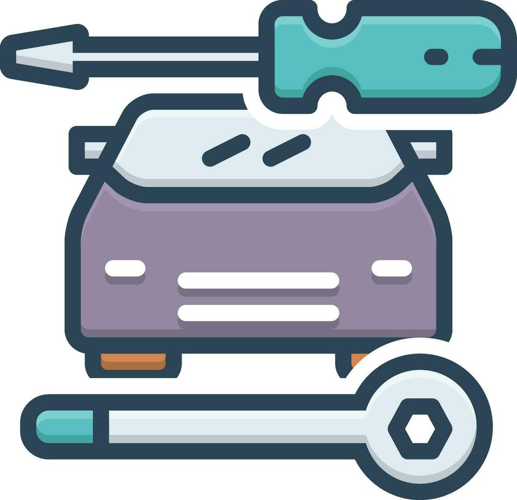 color icon for auto repair vector