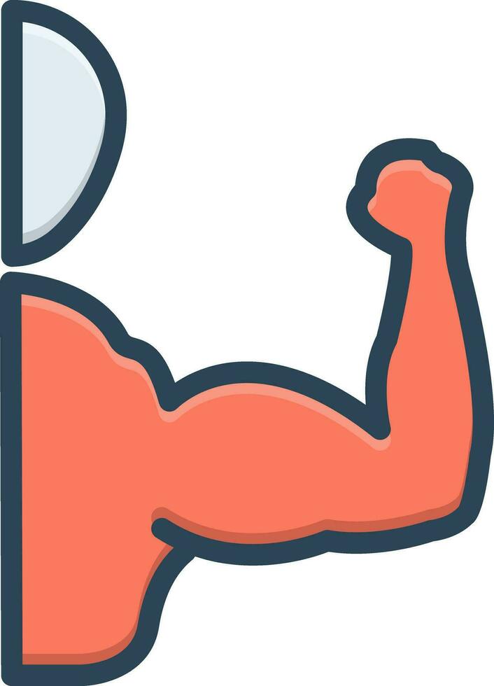 color icon for muscle vector