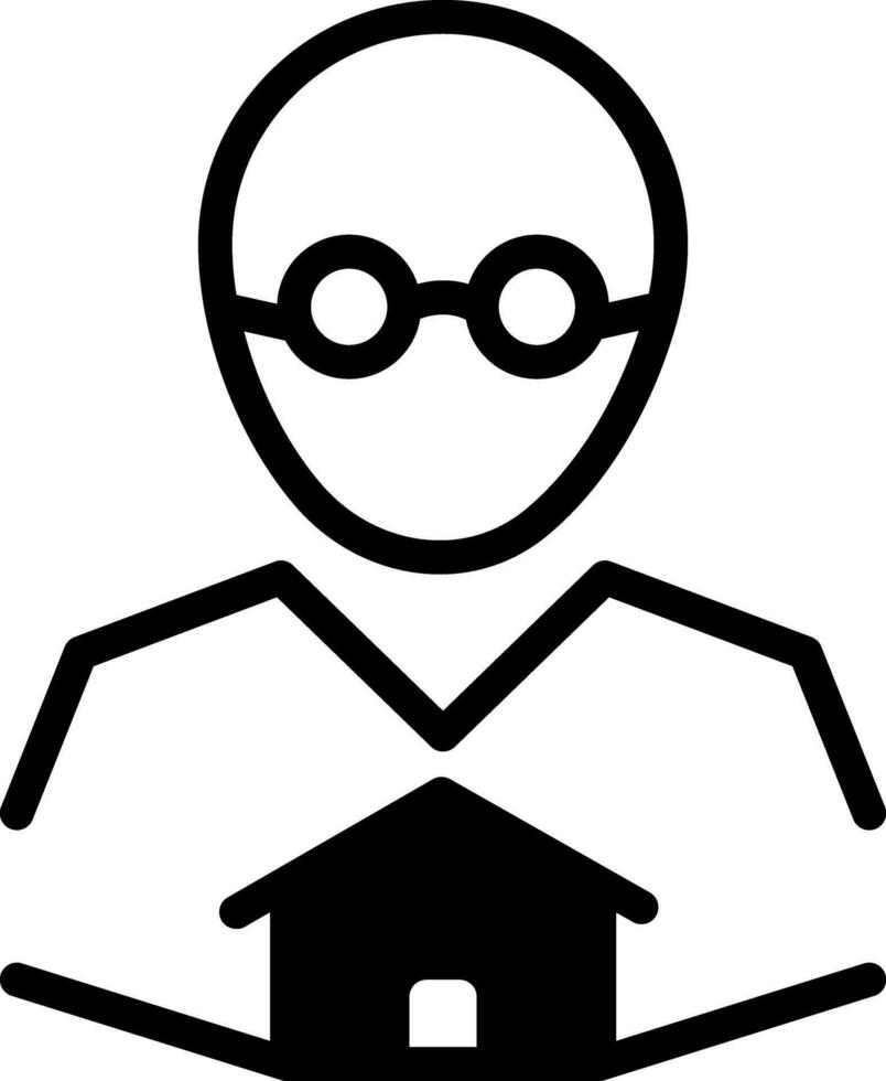 solid icon for owner vector